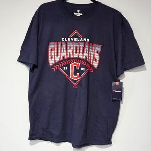 Cleveland Guardians‎ Fanatics MLB Men's XL T-Shirt Navy Blue